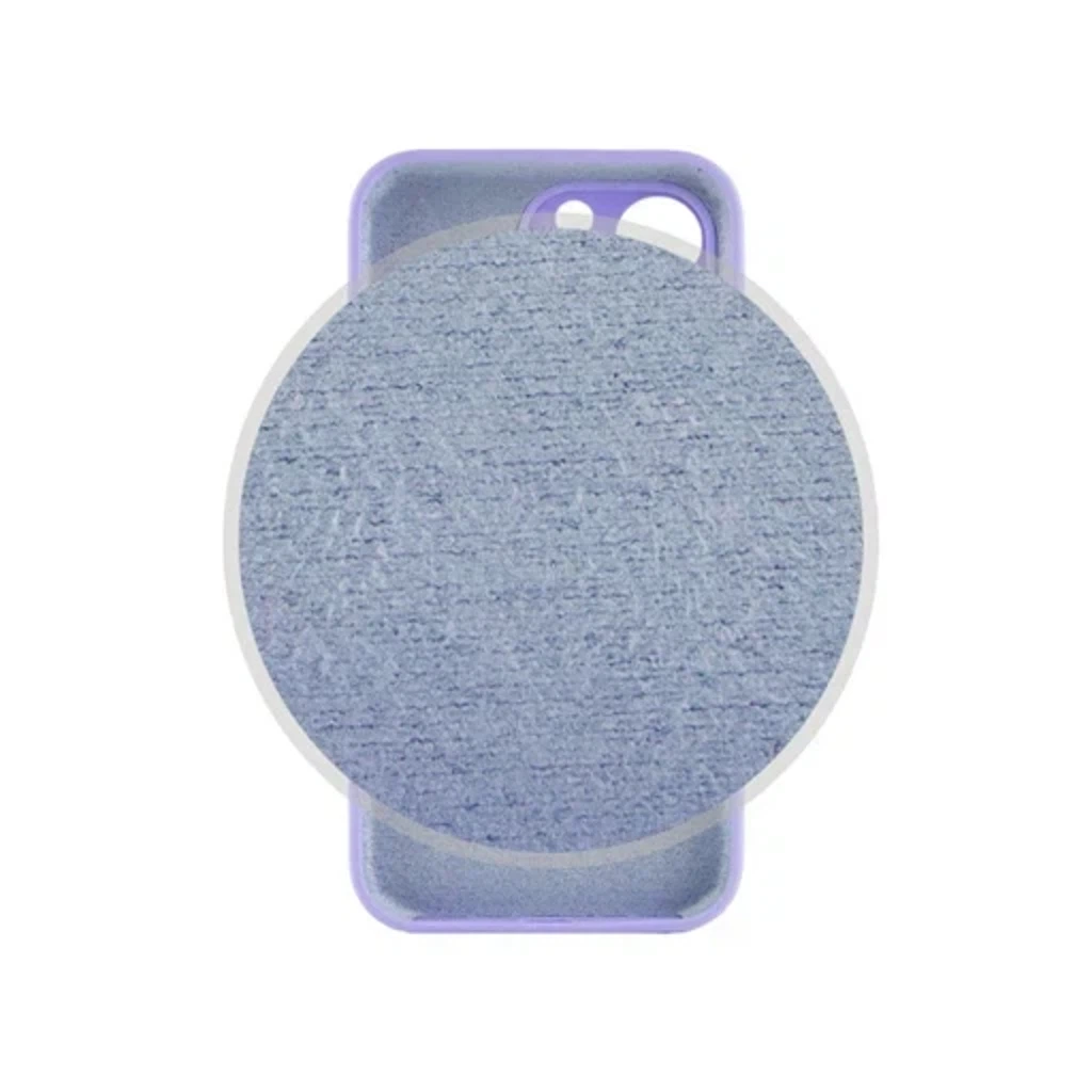 Чехол Silicone Case с закрытым низом и защитой камеры для Iphone 13 Pro Max (Квадратные грани)